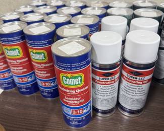 Cans of Comet and penetrating oil