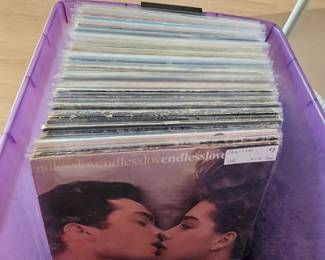 Several boxes of graded records. Individually priced and then we have a box of records ungraded $2.50 each