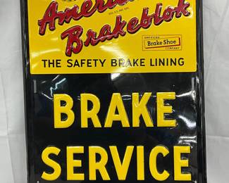 American Brakeblok Emb. Metal Sign, 18 in x 24 in