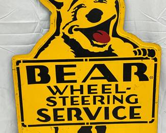 Bear Wheel Steering Service Metal Sign, 28in x 40in