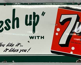 SSP 7Up ‘Fresh Up’ Sign, 29×12