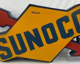 Sunoco Lexan Lighted Sign with Two-Sided Arrow Design, 48in x 24in