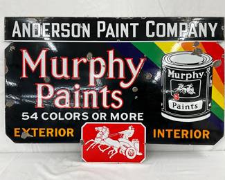 DS Porc. “Murphy Paints” for “Anderson Paint Company,” Sign 36″ x 24″