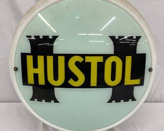 Milk Glass Hustol Wide Body Globe, 16-Inch Diameter