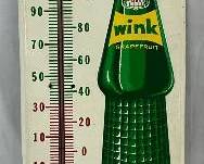 Emb. Canada Dry Wink Grapefruit Thermometer, 9×27 in.