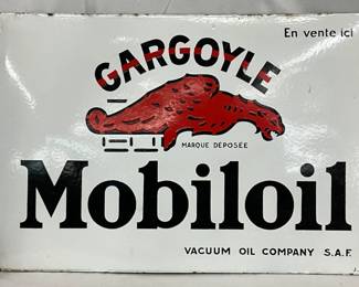 Gargoyle Mobiloil SSP Flange Sign, 24in x 16in