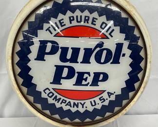 Purol-Pep Metal-Body Gas Pump Globe, 19-Inches