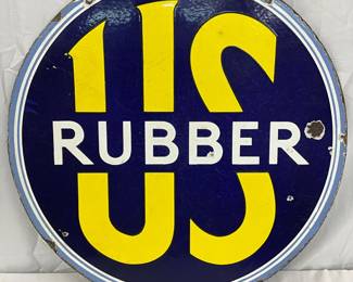 DS Porc. US Rubber Sign, 24-Inch Diameter