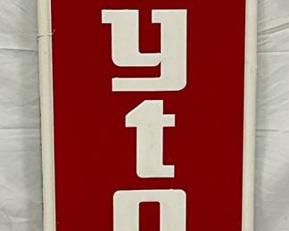 Dayton Tires Vertical Metal Self-Framed Sign, 18in x 54in