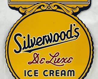 ‘Silverwood’s De Luxe Ice Cream’ with ‘Assured Quality’ Topper DS Metal Sign, 12x16