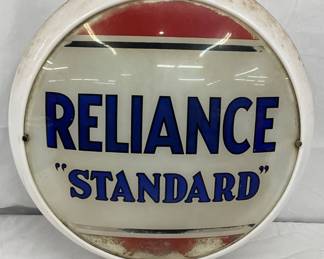 Reliance Standard Milk Glass Gas Pump Globe, 16 inches