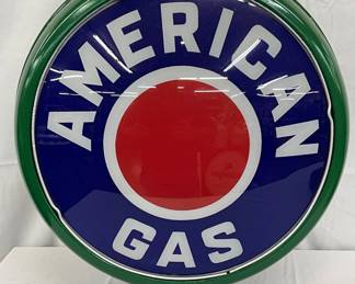 American Metal Frame Gas Pump Globe, 19in Diameter