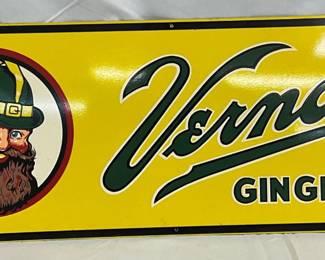Vernor’s Ginger Ale Metal Sign, 30in x 10in
