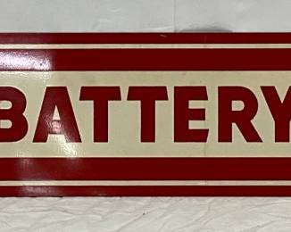 DS ‘Tire & Battery Service’ Sign Metal Sign, 44in x 7in