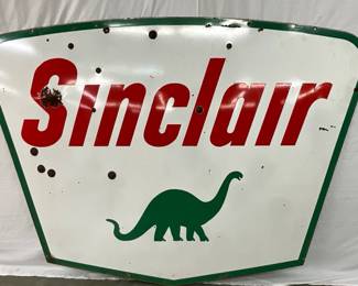 DS Porc. Sinclair Dino Gas Station Sign, 84in x 60in