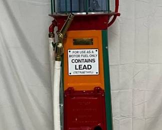 Butler Model 61 10-Gallon Visible Gas Pump with Musgo Globe, Restored