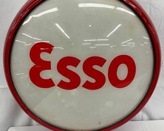 Esso Gas Pump Globe with Metal Body, 21in