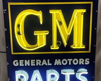Porc. GM General Motors Parts Neon Sign, 36×42