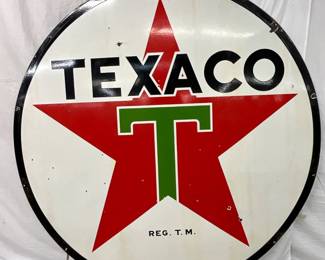 DS Porc. Texaco 6ft. Sign