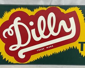 ‘Dilly Soda’ Tin Sign, 36 x 12.5 Inches