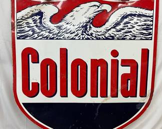 DS Colonial Porcelain Shield Sign, 66in x 72in