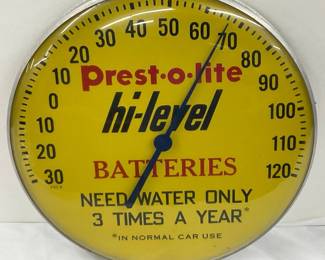 12in Presto-O-Lite Hi-Level Batteries Thermometer