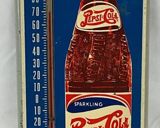 Pepsi-Cola Double Dot Thermometer, 6in x 15in
