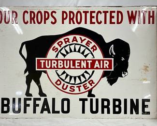 DS Buffalo Turbine Sprayer Metal Flange Sign, 18in x 12in