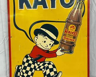 Emb. Kayo Chocolate Drink Metal Sign, 14 x 27 1/2 , Donaldson Art Sign Co.