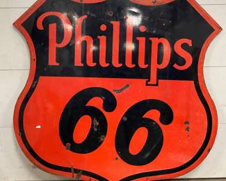 Phillips 66 DS 6ft Porc. Sign