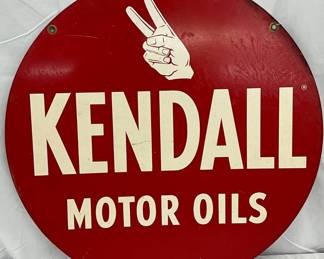 Kendall Motor Oils DS Metal Sign, 24in Diameter