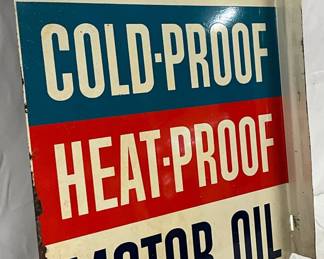 DS Gulfpride Motor Oil Metal Flange Sign, 12in x 17in