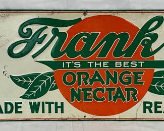 Frank’s Orange Nectar Sign, 31in x 11in
