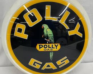 Polly Gas Milk Glass Pump Globe, 17 Inches