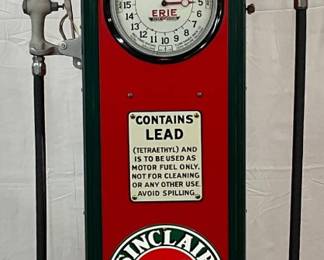 ERIE Early Clock Face Gas Pump with Sinclair HC Branding