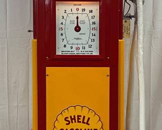 1935 Wayne Model 866 Shell Gasoline Pump, Professionally Restored