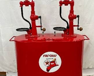 Restored Texaco Fire Chief Double Pump Oiler, 43x62