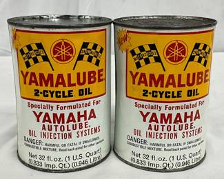 (2) 1Qt. Yamaha Yamalube 2-Cycle Oil Cans