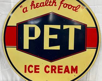 DS Porc. PET Ice Cream Sign, 30 inches