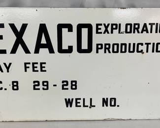 Porc. Texaco Exploration and Production Inc. Well Sign, 24×12