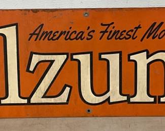 Oilzum SS Metal Sign, 43in x 11in