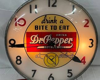 Dr Pepper Wall Clock, 15-Inch, by D.P.S Warren Telechron Co.