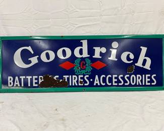 Porc. Goodrich Sign, Self-Framed, 60in x 20in