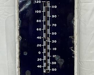 Early Vertical Mail Pouch Tobacco Thermometer Sign, 20in x 73in