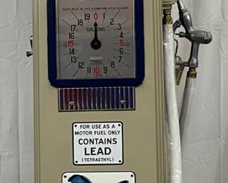 1936 Tokheim 36B Gas Pump with Richfield Ethyl Branding and Clock Face, Professionally Restored