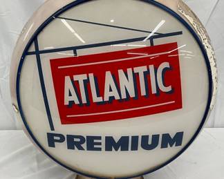 “Atlantic Premium” Milk Glass Pump Globe, 16 inches