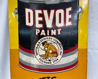 Devoe Paint Metallic Sign, 19×29 Inches