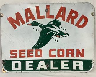 ‘Mallard Seed Corn Dealer’ Metal Sign, 24 x 18 Inches