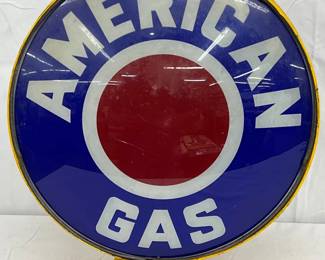 American Gas Gas Pump Globe with Metal Frame, 16 inches