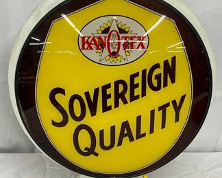 Kan-O-Tex Milk Glass Gas Globe with ‘Sovereign Quality’ Design, 16-Inch